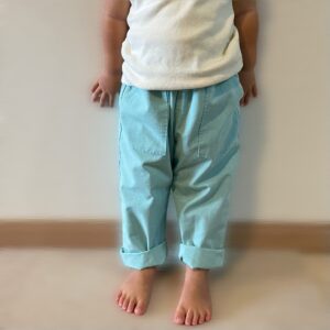 手作りキッズストレートパンツ